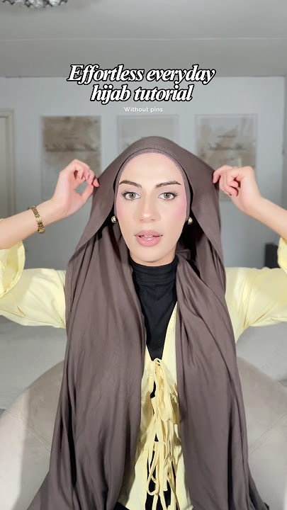 Effortless everyday hijab style without any pins!🧕❤️#hijab #hijabtutorial #hijabstyle #hijabstyles