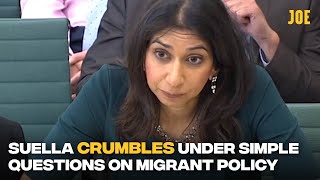 Suella Braverman squirms under basic questioning over her archaic migrant deportation system