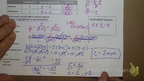9.3B Notes: Solving Real World Problems with Rational Equations