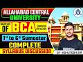 🔥 BCA Allahabad Central University Full Syllabus Explained | 1st to 6th Semester