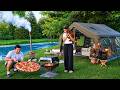 Camping by the Pond with Our Toy Poodle | Fresh Pizza by the Fire