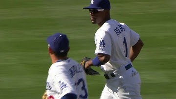 ARI@LAD: Rollins starts an inning-ending double play