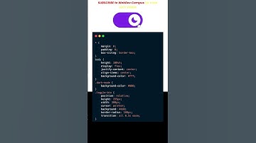 Create Dark Mode Toggle Button using HTML CSS and JavaScript in 25 Seconds