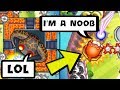 When You Pretend To Be A Wizard Noob In Bloons TD Battles...