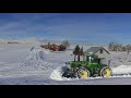 John Deere 8440 plowing snow in Bickleton, WA. DJI Phantom 3 standard drone and a go pro camera