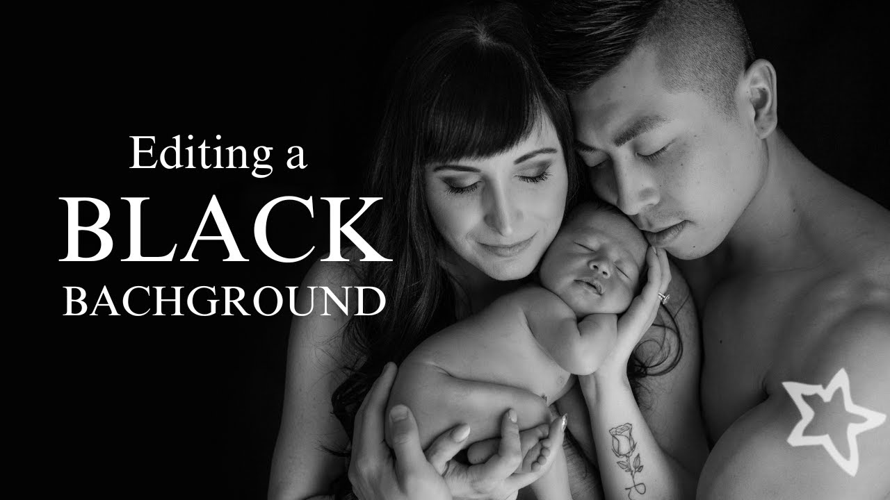 Black Background Photography Editing For Newborn Sessions