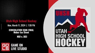 UHSH CONSOLATION SEMI FINAL NUI v DCI MARCH 11 2024 WEBER ICE SHEET