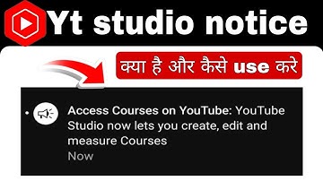 Access Courses on YouTube: YouTube Studio now let