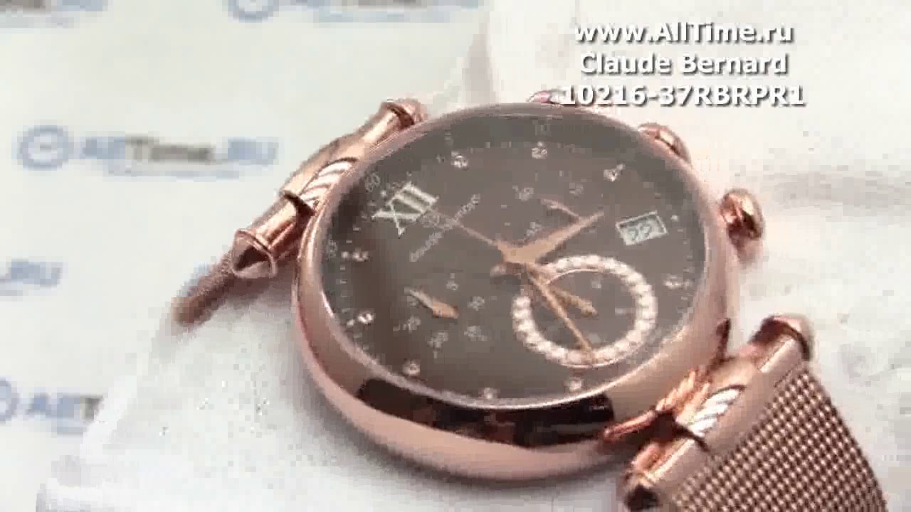 Обзор. Швейцарские наручные часы Claude Bernard 10216-37RBRPR1 с хронографом