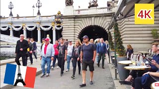 ⁴ᴷ Paris walking tour 🇫🇷 Riverside and bridges of La Seine, France 4K