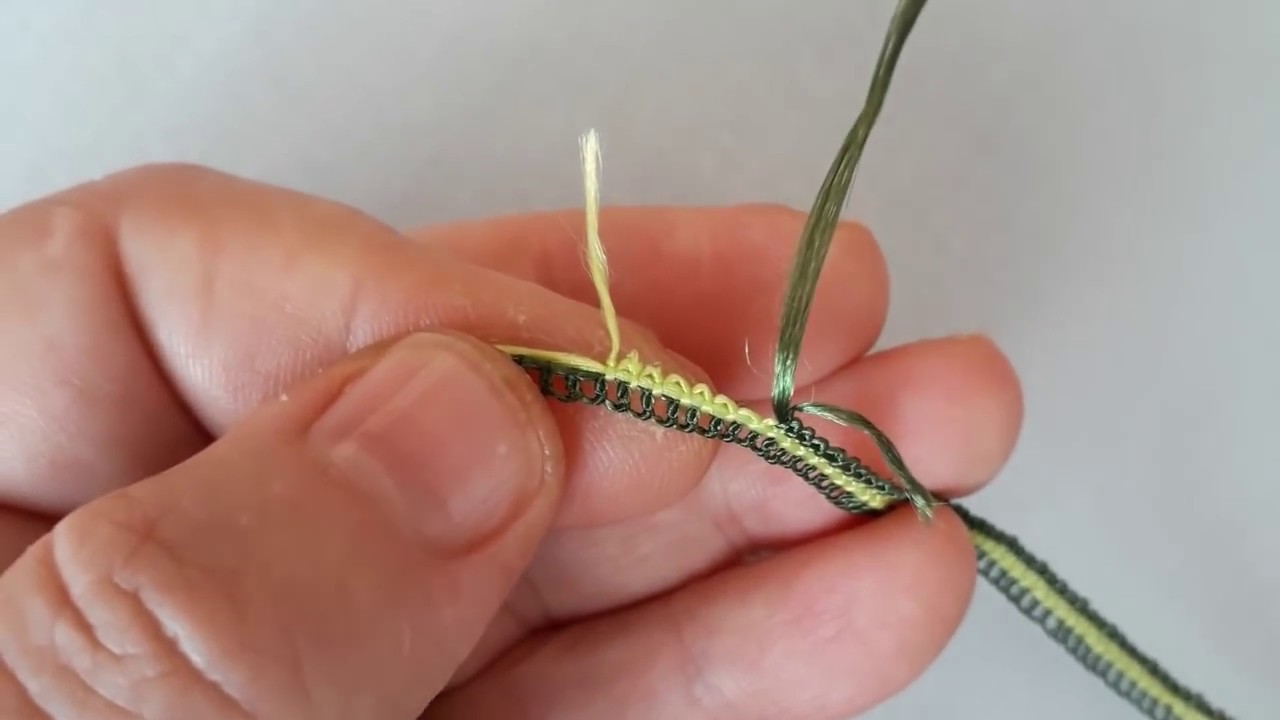 127-İĞNE OYASI iki renkli zincir🔖(kayık)gönül çelen  sesli anlatımlı yapılışı