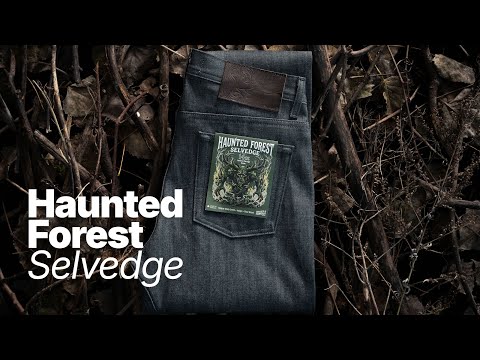 Haunted Forest Selvedge - 14oz Japanese denim with a gray and green warp - FW26 Naked & Famous Denim