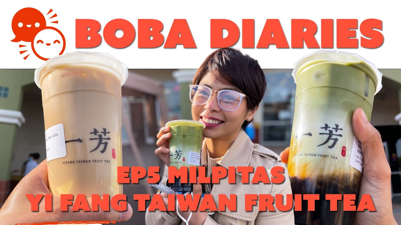 Boba Diaries ep6 Milpitas Milk tea with all natural ingredients at Yifang Taiwan Fruit Tea