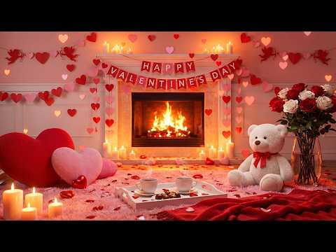 Cozy Valentine S Day Ambience Soft Piano Music Warm Fireplace Ambience For Work Study Relax 