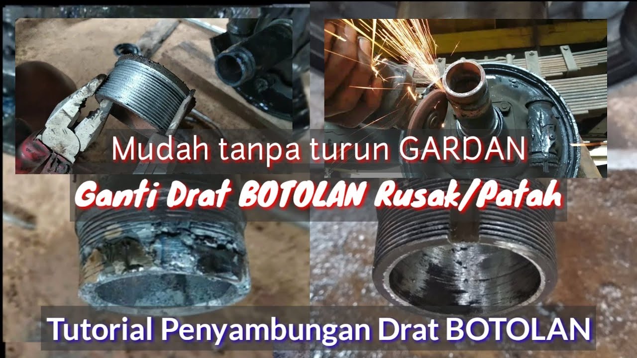Cara Pasang drat BOTOLAN SERUMBUNG, Mudah, murah dan Tanpa Harus Turun Gardan atau lepas BOTOLAN