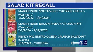 Costco, DOH recall four salad kits for potential contamination