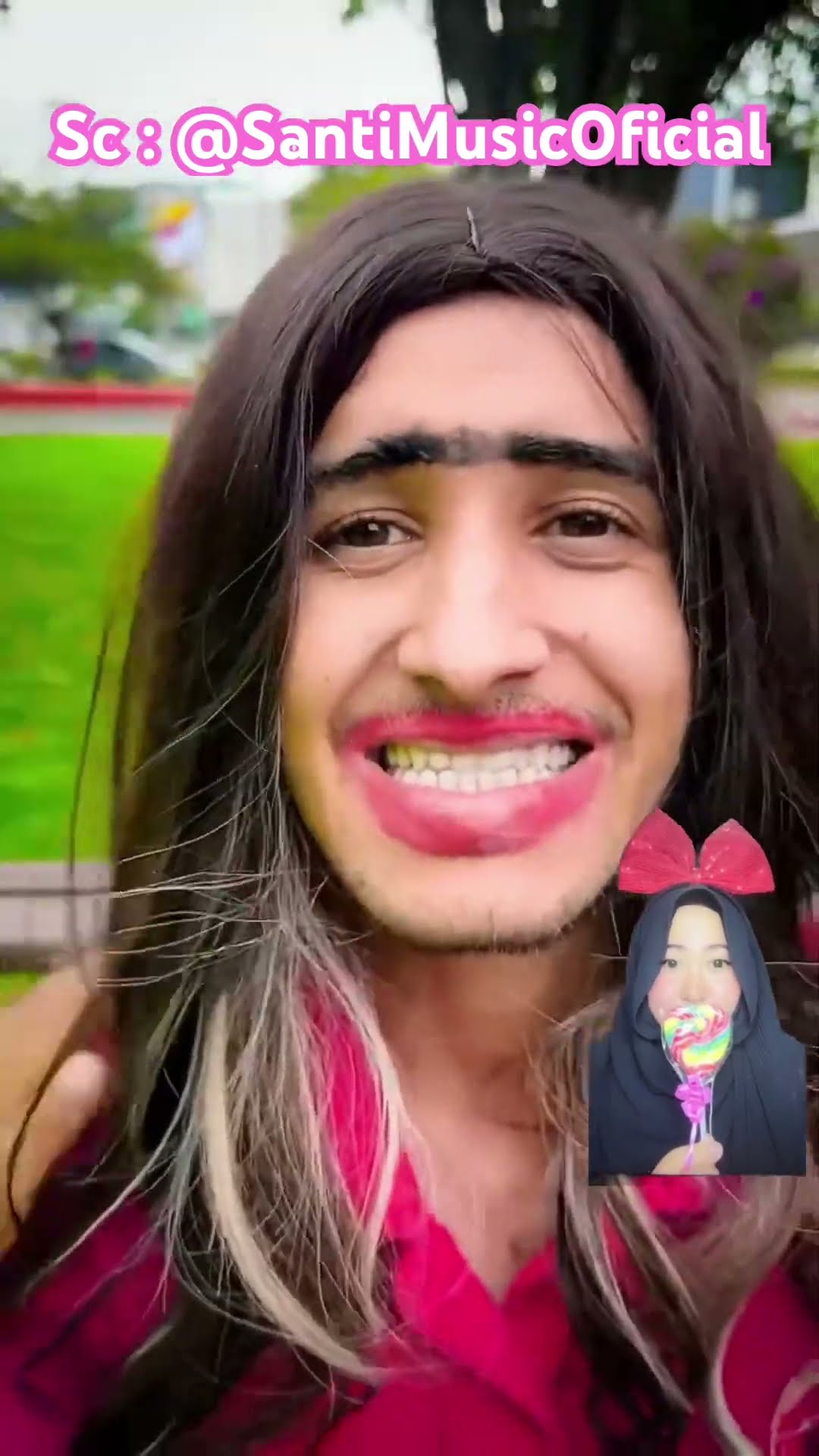 GAK SENGAJA SIRAM WAJAH KAKAK CANTIK⁉️tapi koq muka nya berubah jadi …? @SantiMusicOficial #shorts