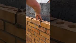 These are the stages of installing exposed brick on the wall #construction #wall #popular #shorts