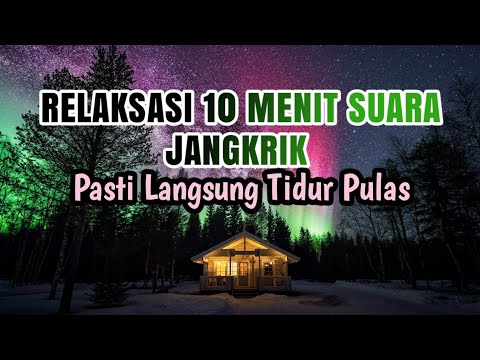 RELAKSASI 10 MENIT SUARA JANGKRIK || Pasti Langsung Tidur Pulas
