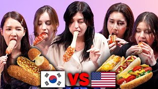 Korea VS USA 3 Ultimate HotDogs BATTLE!! The BEST HotDog choice of Foodies in five countries?