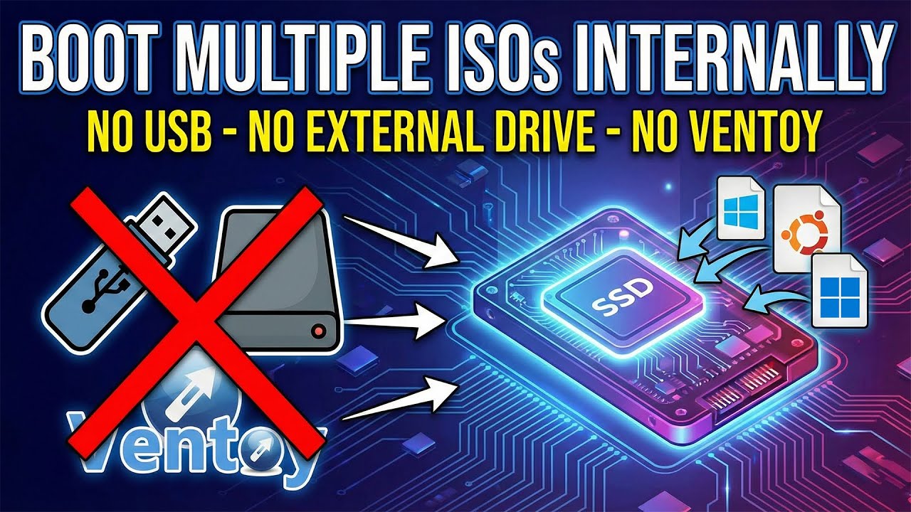 Boot Multiple ISOs On Internal Hard Drive Without USB or External Drive ...