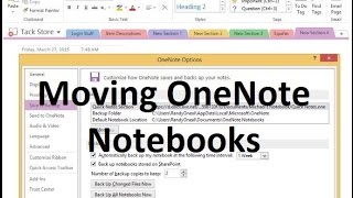 OneNote 2013 Lesson 7 Moving Notebooks Between Computers