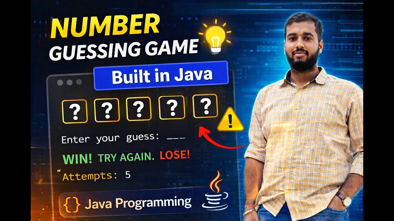 Number guessing game / Java / Java Project / Project - YouTube