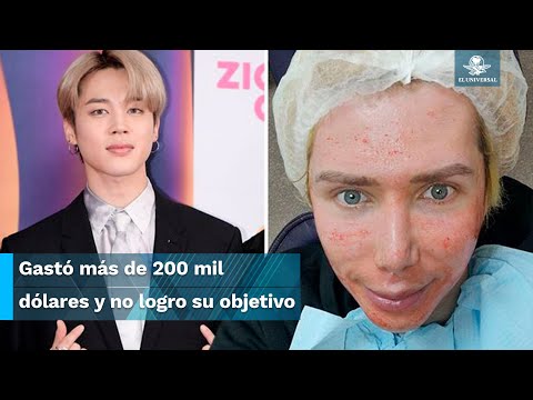 Muere actor por someterse a 12 cirugías para parecerse a Jimin de BTS