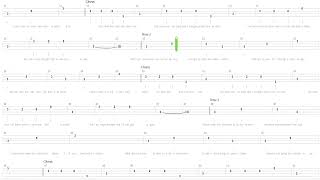 Fire And Rain - James Taylor + Bass only + Bass tab