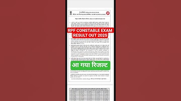 RPF CONSTABLE RESULT 2025 😲| RPF CONSTABLE RESULT OUT | RPF CONSTABLE CUT OFF 2025 #shorts #rpf