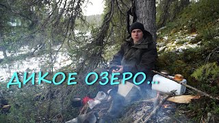 ДИКОЕ ОЗЕРО. РЫБАЛКА ПЕРЕД ЛЕДОСТАВОМ.ПОПАЛ В СНЕЖНУЮ БУРЮ.