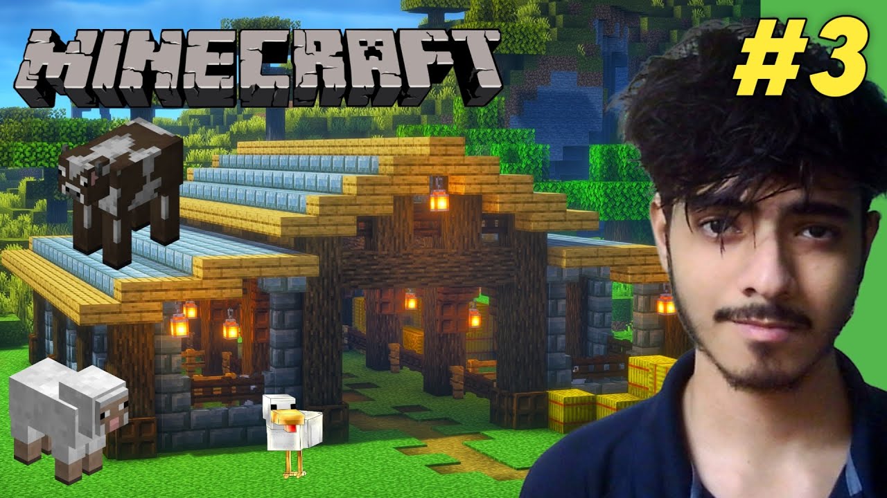 I BUILT OUR FIRST MEMORABLE ANIMAL FARM | MINECRAFT SURVIVAL GAMEPLAY ...