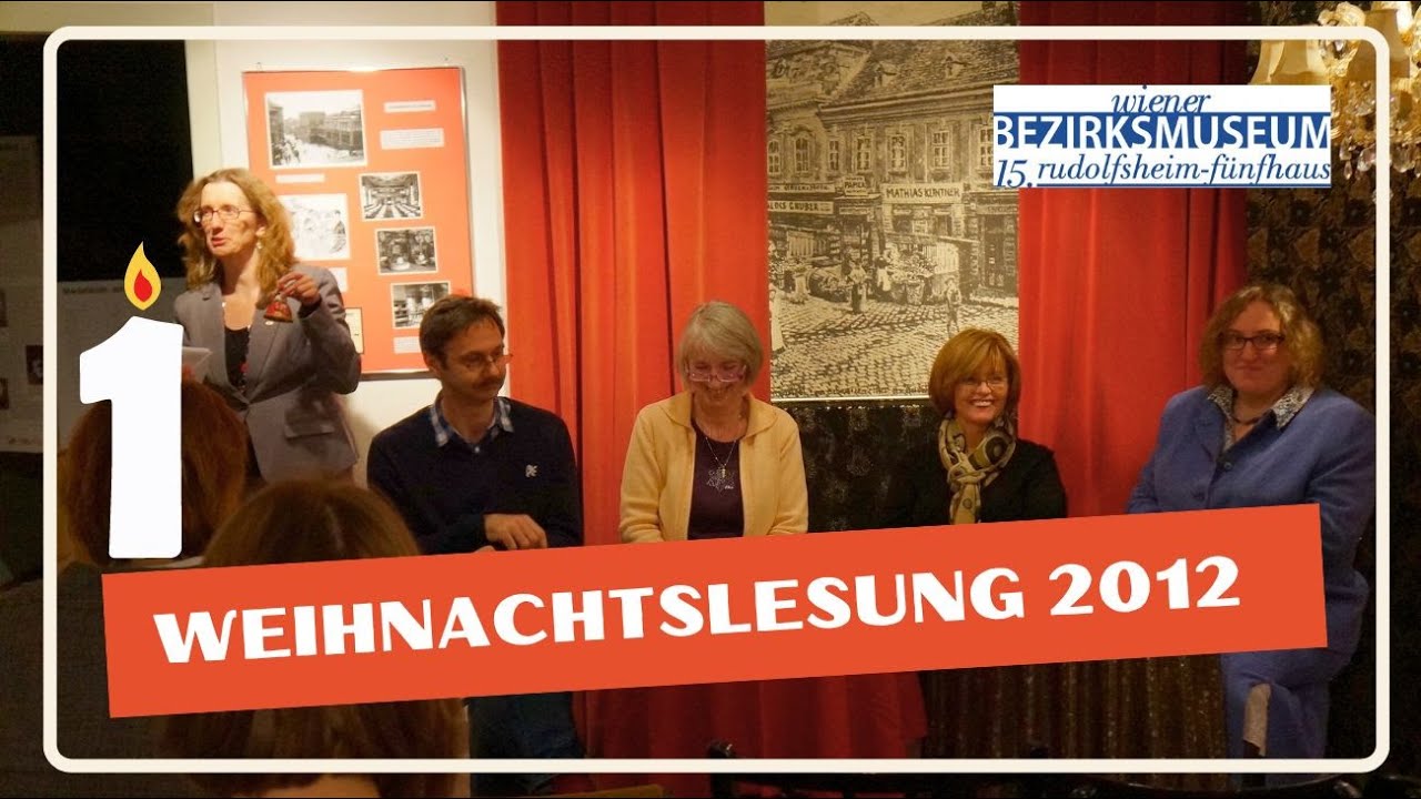 Bezirksmuseum 15: Weihnachtslesung 2012_Begrüßung Brigitte Neichl