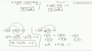 Multiplying & Dividing Binomial Radical Expressions (M3 Notes 5.4)