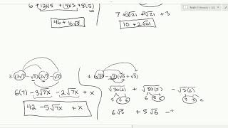 Multiplying & Dividing Binomial Radical Expressions (M3 Notes 5.4)
