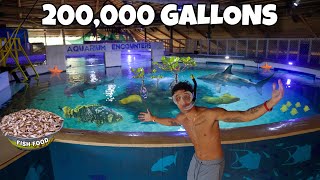 The BIGGEST SALTWATER POND FEEDING!!