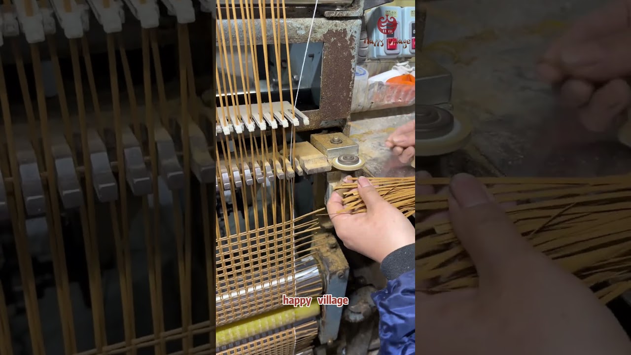 Traditional bamboo weaving. 