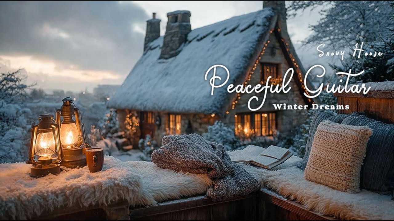 Спокойная гитарная музыка ~ Нежные зимние мечты в атмосфере снежного леса и уюта хижины