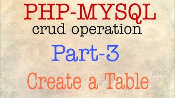 php mysql crud operation | create a table in database | Web Tutorial by Nikhil Koshti