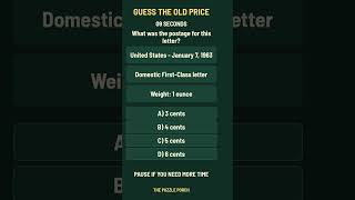 What Did a Stamp Cost in 1963? | Old Price Quiz #Shorts