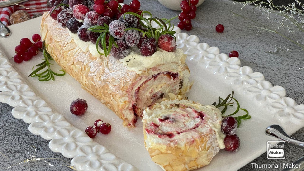 pavlova roll/بافلوفا رول كيك