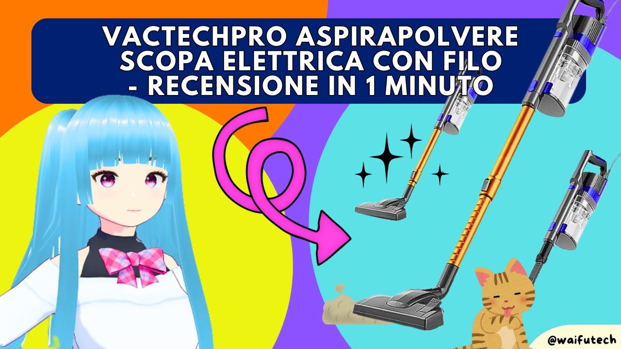 VACTECHPRO SCOPA ELETTRICA CON FILO - RECENSIONE IN 1 MINUTO