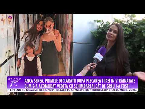 Griji și scenarii! Anca Serea, îngrijorată după plecarea fiicei la facultate | Știrile Antena Stars
