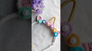 DIY Macrame Unicorn Hairband 🦄 | Cute Handmade Gift for Kids | #shorts #headband #unicorn #macrame