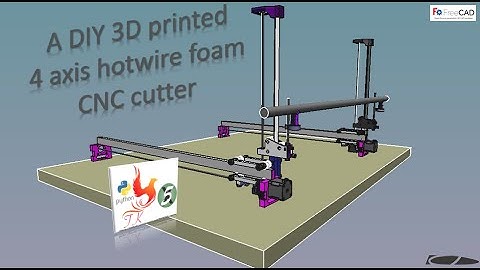 DIY 3D printed 4 Axis Hotwire Foam Cutting CNC Machine