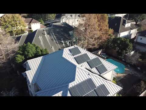 Houston metal roof aerial video 10