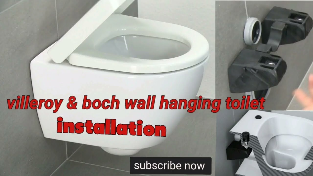 villeroy & Boch Wall hanging toilet installation/fitting YouTube