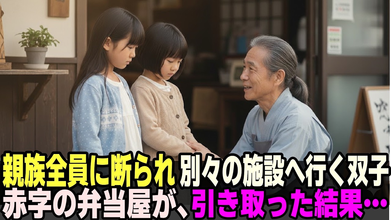 すべての親族から拒否された、 双子の姉妹が身寄りのない施設で引き離される直前、赤字続きの定食屋が引き取った結果…