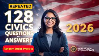 USCIS 128 Civics Questions and SIMPLE Answers | 2026 Civics Test US Naturalization | 2X | #n400