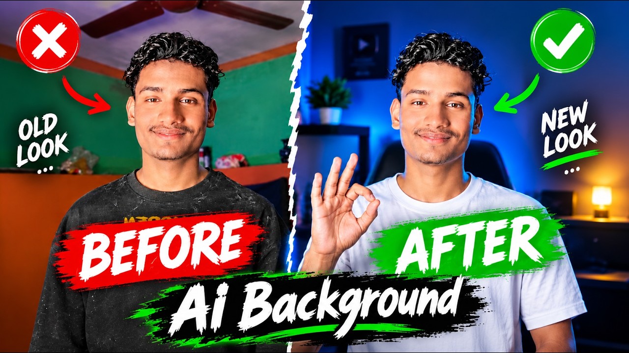 How to Change a Normal Background into an AI Background 🤖 - YouTube